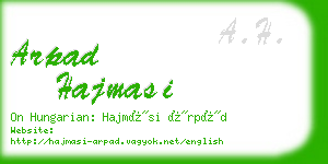 arpad hajmasi business card